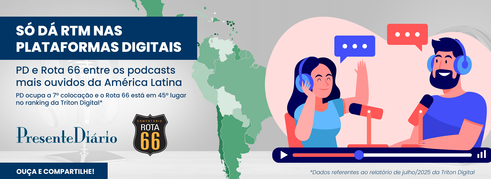 Ouça nossos podcasts nas plataformas