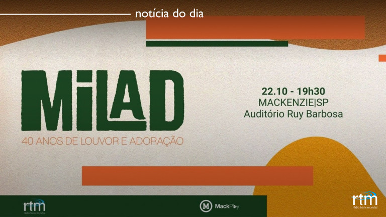 RTM é apoiadora da apresentação do Milad em SP